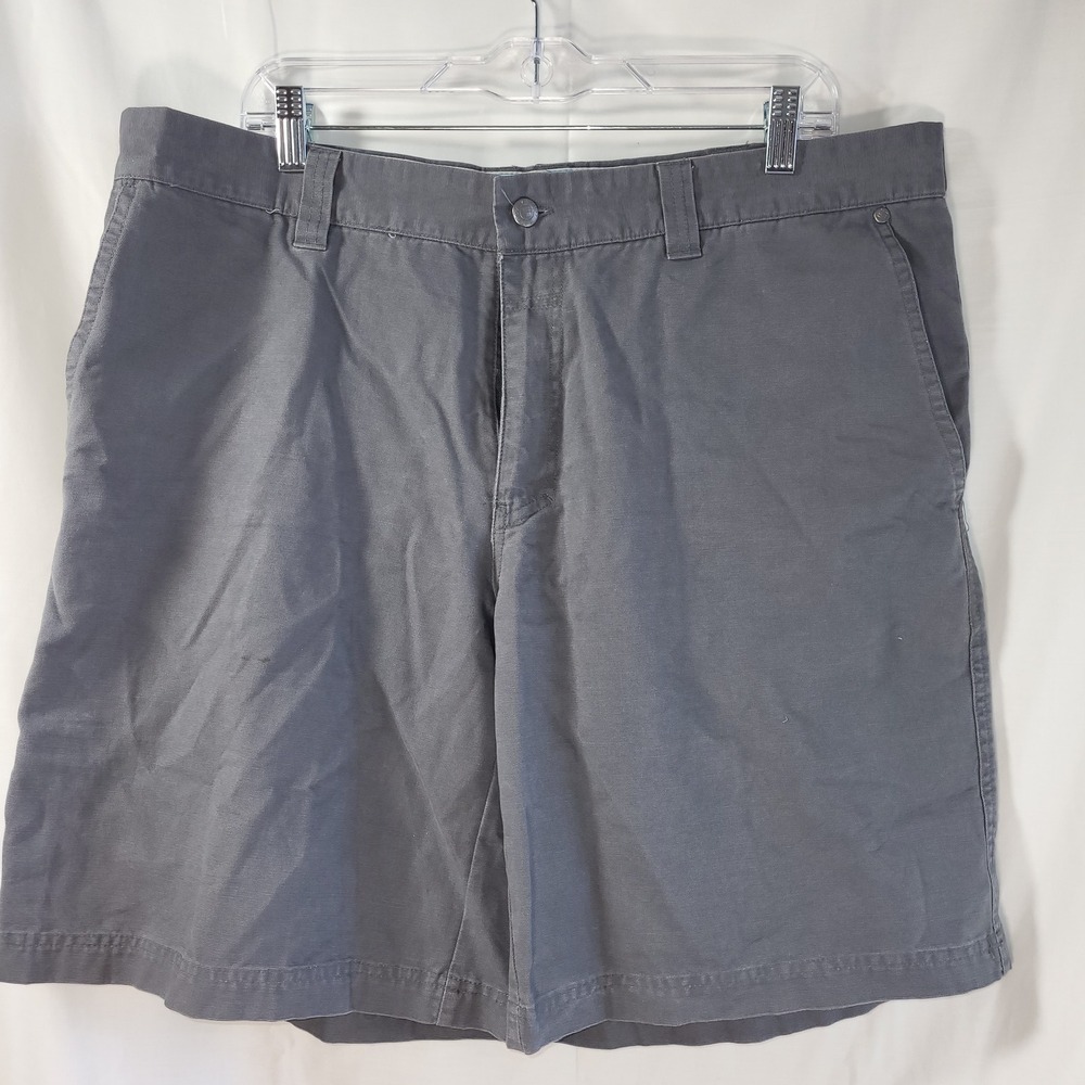 Columbia Mens Gray Cotton Canvas Utility Hiking Shorts Size 38 AM4358 Charcoal